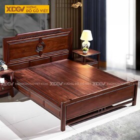 Giường Ngủ Lim Tân Cổ Điển Đầu Chạm Khắc Họa Tiết Nghệ...