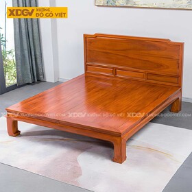 Giường Phản Gỗ Gõ Đỏ Hiện Đại Tối Giản Chân Quỳ Sang...