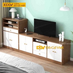 Kệ Tivi Ván Công Nghiệp Nhiều Tầng Kệ Mặt Hộc Màu Trắng