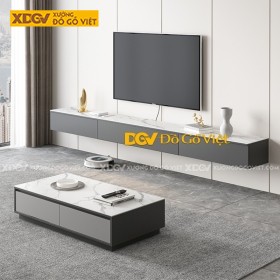 Kệ Tivi Công Nghiệp Treo Tường Màu Xám Phối