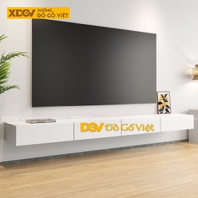 Kệ Tivi Màu Trắng Chất Liệu Gỗ Công Nghiệp