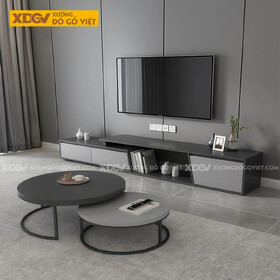 Kệ Tivi Gỗ MDF Ốp Đá Thiết Kế Tách Rời Kéo Trượt Linh Hoạt