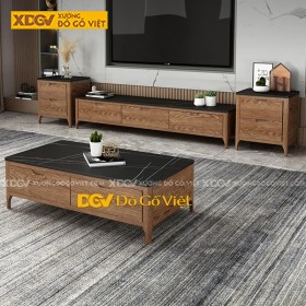 Kệ Tivi Veneer Sồi Màu Óc Chó Vân Mộc