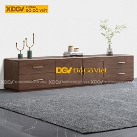 Kệ Tivi Vát Cạnh Chất Liệu Gỗ Óc Chó Tự Nhiên