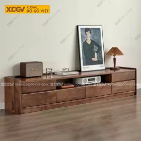Kệ Gỗ Veneer Sồi Màu Óc Chó Vân Mộc Đẹp