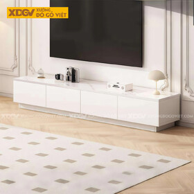 Kệ Tivi Phòng Khách Gỗ Công Nghiêp Chân Sát Sàn Dáng Vuông