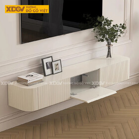 Kệ Tivi Phòng Khách Gỗ MDF Dáng Thấp Cơ Chế Mở Rộng Cơ Động