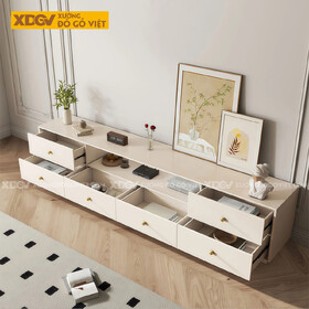 Kệ Tivi Phòng Khách Gỗ MDF Thiết Kế Vuông Đa Dạng Ngăn Kéo