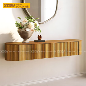 Kệ Tivi Treo Tường Hiện Đại Thanh Gỗ Nan Sóng Dọc Tinh Tế