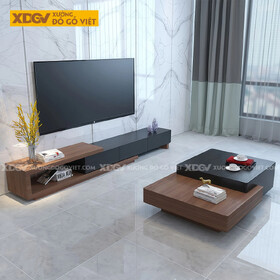 Kệ Tivi Trưng Bày Gỗ Công Nghiệp Hiện Đại Cơ Chế Đẩy...