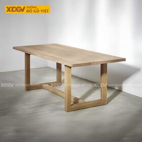 Mẫu Bàn Gỗ Sồi Mỹ Chân Hình Chữ U Thanh Giằng Giữa Vững...
