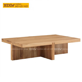 Mẫu Bàn Sofa Phòng Khách Gỗ Sồi Thiết Kế Chân Ghép Dấu Cộng