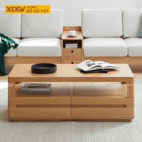 Mẫu Bàn Trà Sofa Phòng Khách Hiện Đại Chân Bệt Phân Tầng