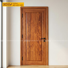 Mẫu Cửa Tối Giản Gỗ Lim Tự Nhiên Thiết Kế Chỉ Nổi Chạy Dọc