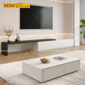 Mẫu Kệ Để Tivi Phòng Khách Gỗ MDF Cấu Trúc Xếp Lớp Hiện...