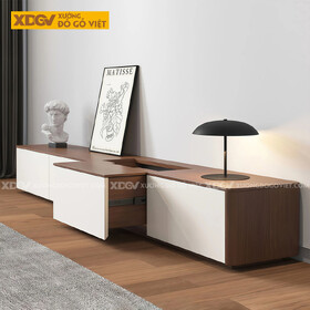 Mẫu Kệ Để Tivi Phòng Khách Gỗ MDF Cơ Chế Mở Rộng Linh Hoạt