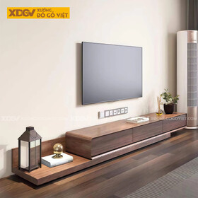 Mẫu Kệ Tivi Gỗ Công Nghiêp Thiết Kế Bố Cục Kéo Trượt Độc...