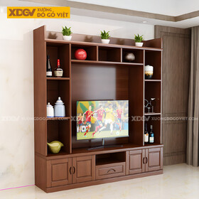 Mẫu Kệ Tivi Gỗ Sồi Mỹ Kết Hợp Tủ Nhiều Hộc Đựng Và Kệ...