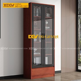 Mẫu Kệ Tủ Hồ Sơ Thiết Kế Cánh Kính Đa Tầng Chân Bệt Hiện Đại