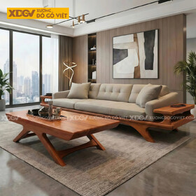 Mẫu Sofa Phòng Khách Gỗ Gõ Đỏ Dáng Thuyền Chân Nhện Độc Đáo