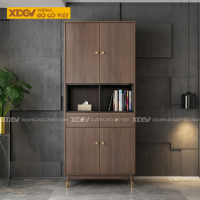 Mẫu Tủ Đựng Sách Gỗ MDF Lưu Trữ Lớn Tích Hợp Kệ Mở Trung...