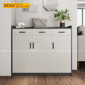 Mẫu Tủ Giày Dép MDF Hiện Đại Tối Giản Cho Phòng Khách