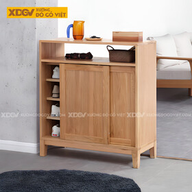 Mẫu Tủ Giày Gỗ Sồi Vân Đẹp Tự Nhiên 2 Cánh Trượt Tiện...