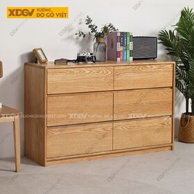 Mẫu Tủ Ngăn Kéo Gỗ Sồi Mỹ Tự Nhiên Tay Âm Giá Rẻ