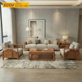 Sofa Gỗ Gõ Đỏ Phòng Khách Thiết Kế Tay Uốn Lượn Nghệ Thuật