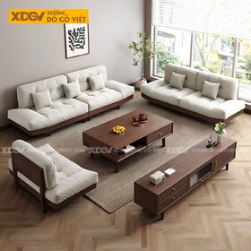 Sofa Gỗ Óc Chó Hiện Đại Tối Giản