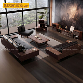 Sofa Óc Chó Hiện Đại Tối Giản Tay Vịn Liền Mạch Nệm Da Thật