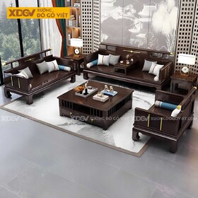 Sofa Phòng Khách Gỗ Sồi Tân Trung Hoa Sang Trọng Quyền Thế