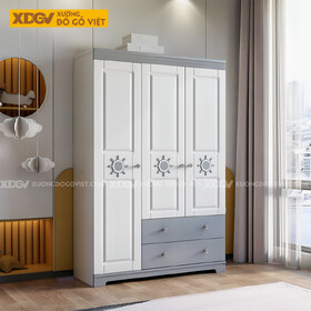 Tủ Áo Quần Gỗ Cao Su Đẹp Hiện Đại Kẻ Chỉ Họa Tiết Đa Dạng