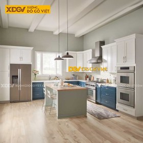 Tủ Bếp Gỗ Veneer Sồi X5252