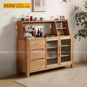Tủ Chén Bát Gỗ Sồi X7452