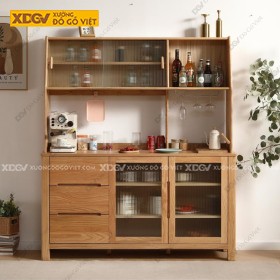 Tủ Chén Bát Gỗ Sồi X7462