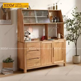 Tủ Chén Bát Gỗ Sồi X7465