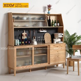 Tủ Chén Bát Gỗ Sồi X7476