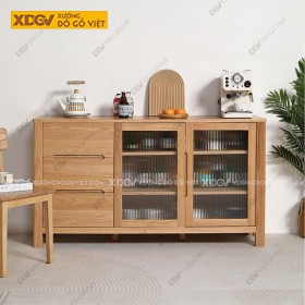 Tủ Chén Bát Gỗ Sồi X7479