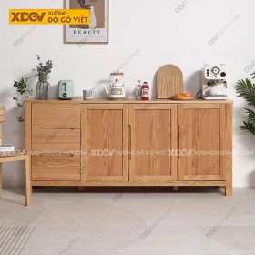 Tủ Chén Bát Gỗ Sồi X7481
