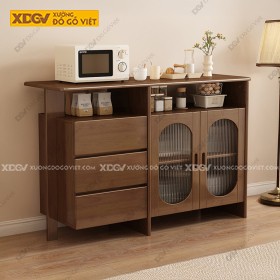 Tủ Chén Bát Gỗ Sồi X7487