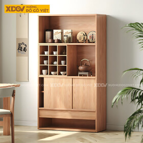 Tủ Đựng Rượu Gỗ Sồi Kệ Chia Ngăn Hộc Vuông 2 Cánh Lùa...
