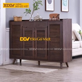 Tủ Giày Gỗ Lớn Xếp Giày Dép Tiện Lợi Căm Xe Tự Nhiên