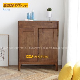 Tủ Giày Mini Chất Liệu Veneer Sồi Màu Óc Chó Đậm