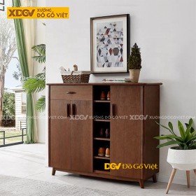 Tủ Đựng Giày Dép Bằng Gỗ Sồi 5 Tầng Kệ