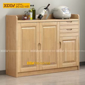 Tủ Giày Veneer Sồi Có Kệ Nóc Để Trang Trí