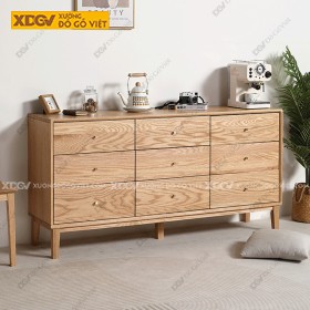 Tủ Ngăn Kéo Gỗ Veneer Sồi X7506
