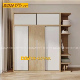 Tủ Quần Áo Gỗ MDF Công Nghiệp X4453