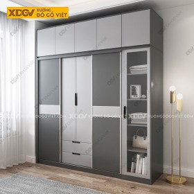 Tủ Quần Áo Gỗ MDF Công Nghiệp X5984