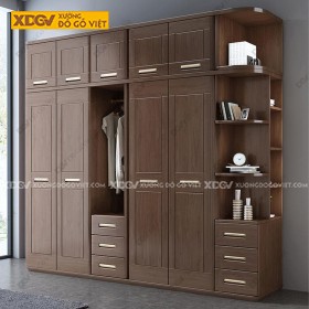 Tủ Quần Áo Gỗ Căm Xe X4214